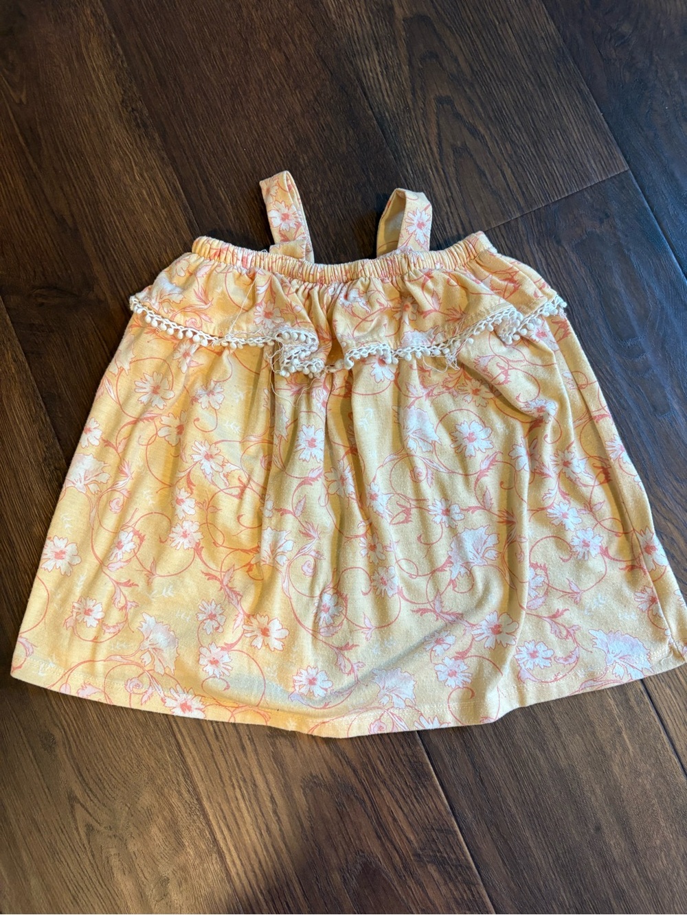 Jessica Simpson Yellow Floral Ruffled Tank/Sundress
